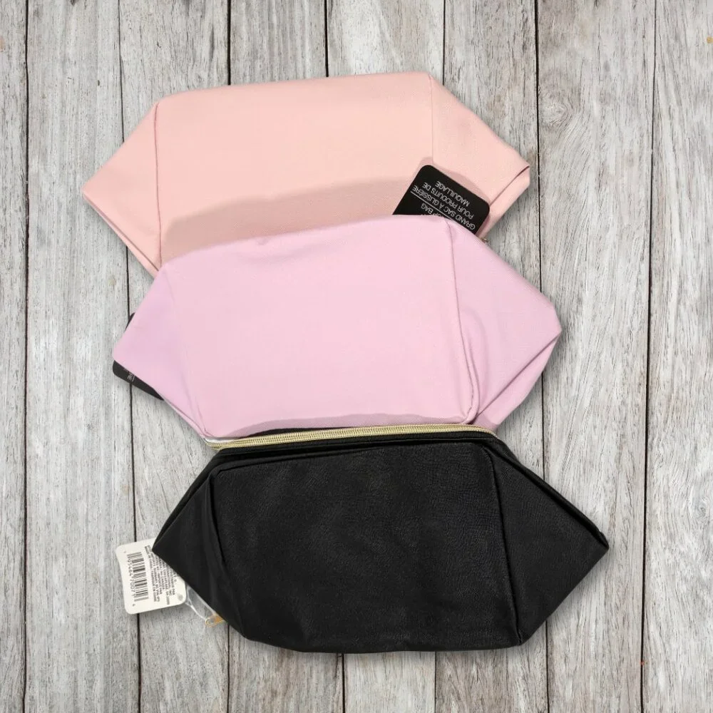 Three Sassy + Chic Pink Makeup Bags - Picture 3 of 3